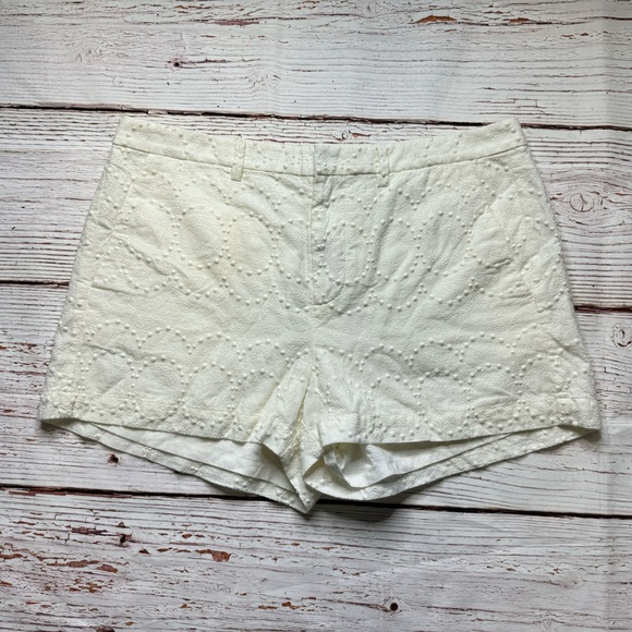 NWT Madewell Thompson Shorts in in Soft Embroidery Ivory Sz 8 - Picture 3 of 11